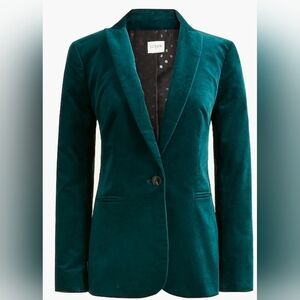 NWOT J.Crew Factory Velveteen One-Button Blazer
